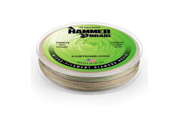 Image of Kast King Hammer Braided Fishing Line, Green Camo, 15 lb/150 yd, KKLIBRDHM150YGC15