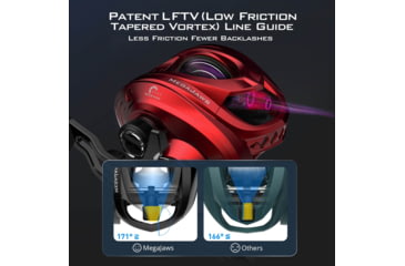 Image of Kast King MegaJaws Baitcasting Reels w/AutoMag Dual Braking System, Right, 5.4:1, KKRLCSTMJ54RSIC