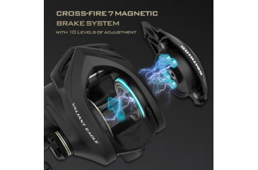 Image of Kast King Valiant Eagle Baitcasting Reel, Left, 8.4:1, KKRLCSTVE2BFS84LBK