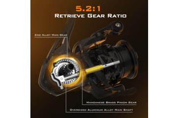 Image of Kast King Zephyr 1000 SFS Fishing Reel, 5.2:1, 5.3oz, KKRLSPNZPSFS10BKC