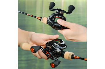 Image of Kast King Zephyr BFS Drag Clicker Baitcasting Reel, Right Handed, KKRLCSTCZPBFSCL72RBK
