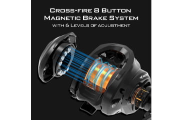 Image of Kast King Zephyr BFS Drag Clicker Baitcasting Reel, Right Handed, KKRLCSTCZPBFSCL72RBK