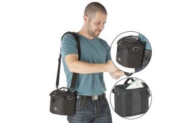 Image of Kata DL LITE Shoulder Bag 437, Black - Compact DSRL w/ Standard Zoom Lens and Accessories