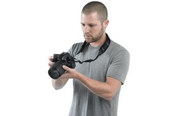 Image of Kata D-Light Camera Strap DL - In Use Around Neck KT-DL-C-STRAP