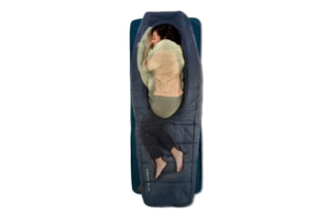 Image of Kelty Eclipse 15 Deg Sleeping Bag, Midnight Navy/Laurel Green/Turbulence, Short, 35432626SR