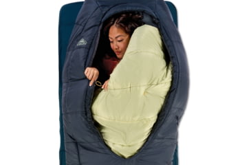 Image of Kelty Eclipse 15 Deg Sleeping Bag, Midnight Navy/Laurel Green/Turbulence, Short, 35432626SR