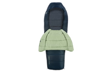 Image of Kelty Eclipse 15 Deg Sleeping Bag, Midnight Navy/Laurel Green/Turbulence, Short, 35432626SR