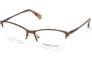 Image of Kenneth Cole KC0283 Eyeglass Frames - Matte Dark Brown Frame Color, Matte Dark Brown Lens Color