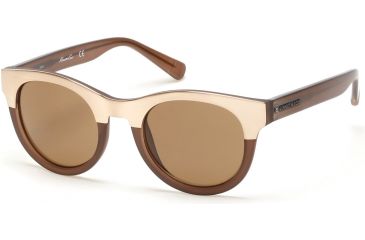 Image of Kenneth Cole KC7211 Sunglasses - Beige Frame Color, Brown Lens Color