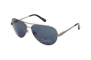 Image of Kenneth Cole New York KC7029 Sunglasses - Matte Dark Nickeltin Frame Color, Smoke Lens Color