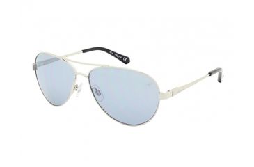 Image of Kenneth Cole New York KC7029 Sunglasses - Shiny Light Nickeltin Frame Color, Smoke Mirror Lens Color