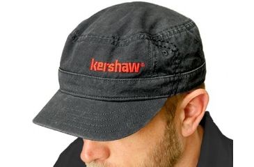 Image of Kershaw Black Miltary Cap HATKERMILLOGOBLK