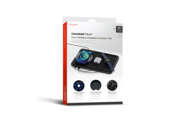 Image of KeySmart ChargeTray 3-in-1 Wireless Charging Accessory Tray, Black, KS504-BLK