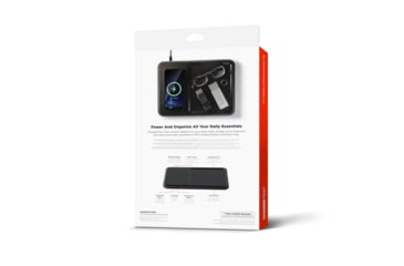 Image of KeySmart ChargeTray 3-in-1 Wireless Charging Accessory Tray, Black, KS504-BLK