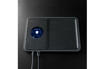 Image of KeySmart ChargeTray 3-in-1 Wireless Charging Accessory Tray, Black, KS504-BLK