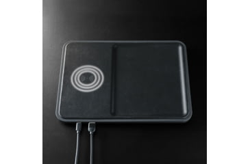 Image of KeySmart ChargeTray 3-in-1 Wireless Charging Accessory Tray, Black, KS504-BLK