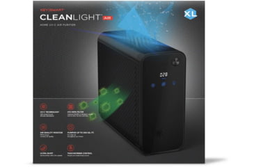 Image of KeySmart CleanLight Air Large Room UV Air Purifier w/Air Quality Monitoring, Black, Extra Large, KS928-BLK