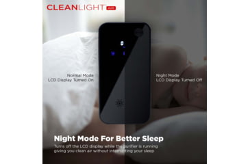 Image of KeySmart CleanLight Air Large Room UV Air Purifier w/Air Quality Monitoring, Black, Extra Large, KS928-BLK