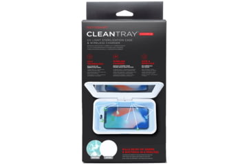 Image of KeySmart CleanTray Charge Wireless Charging UV Light Sterilizer, white, KS926-WHT