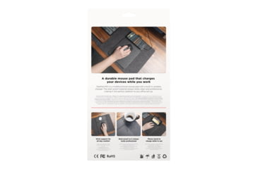 Image of KeySmart TaskPad Mini Wireless Charging Mousepad, Black, KS503-BLK