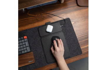 Image of KeySmart TaskPad Mini Wireless Charging Mousepad, Black, KS503-BLK