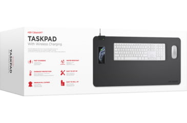 Image of KeySmart TaskPad Wireless Charging Desk Pad, Black, KS923-BLK