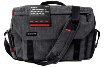 Image of KeySmart Urban Union Hybrid Messenger Bag, Black, KS359-SLT