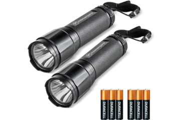 Image of Kilimanjaro Gear LED Flashlight 2pk, Black, 250 Lumens, 3 AAA Included KJ910080, EDEMO1