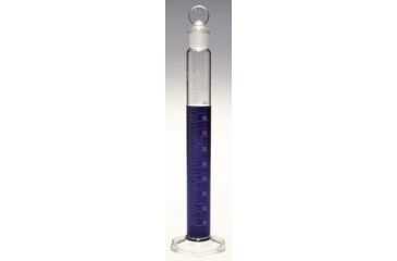 Image of Kimble/Kontes KIMAX Brand Single Metric Scale Graduated Cylinders, Class A, Serialized and Certified, with Glass Stoppers 20036 250