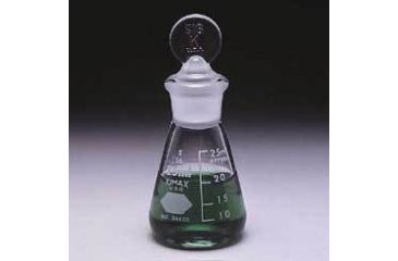 Image of Kimble/Kontes KIMAX Erlenmeyer Flasks with [ST] Glass Stopper, Graduated, Kimble Chase 26600 125