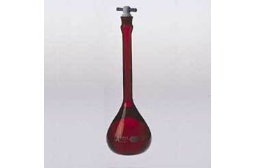 Image of Kimble/Kontes KIMAX Volumetric Flasks with [ST] PTFE Stopper, RAY-SORB, Class A, Kimble Chase 28016 100