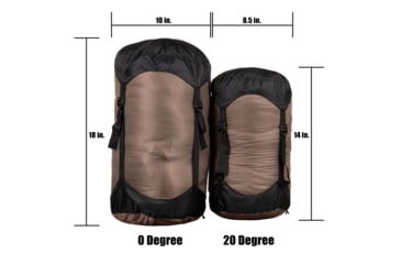Image of Kings Camo XKG Summit 20 Degree Mummy Bag, Khaki/Charcoal, Long, XKG6120