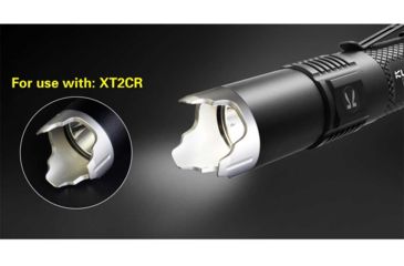 Image of Klarus Crenulated Strike Bezel, XT2CR Flashlight, Silver, BZ-2