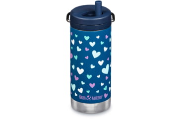 Image of Klean Kanteen Insulated TKWide w/ Twist Cap, 12oz, Navy Hearts, 1010100