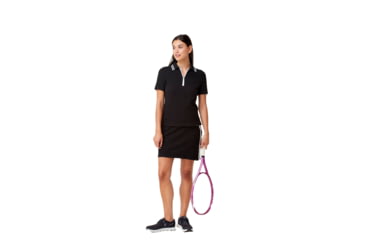 Image of Krimson Klover Dina 1/4 Zip Polos - Womens, Black, Extra Large, S23129-001-XL