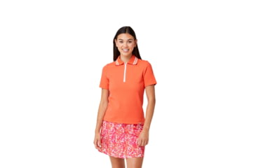 Image of Krimson Klover Dina 1/4 Zip Polos - Womens, Coral, Extra Small, S23129-622-XS