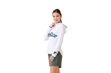 Image of Krimson Klover Hallie Sunshirts - Womens, Clover Stripe Forest, Large, S23147-662-L