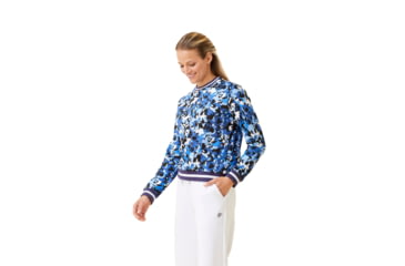 Image of Krimson Klover Holly Crewneck Sweaters - Womens, Floral S. Blue, Large, S23155P-658-L
