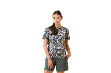 Image of Krimson Klover Vida Jersey T-Shirts - Womens, Floral Forest, Extra Small, S23108-670-XS