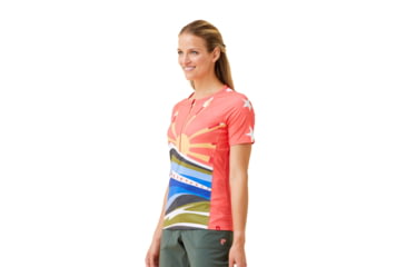 Image of Krimson Klover Vida Jersey T-Shirts - Womens, Sunburst Coral, Extra Large, S23108-692-XL