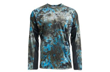 Image of Kryptek Aura Long Sleeve - Mens, Neptune/Black, Small, 19AURLSNBK3