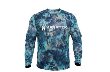 Image of Kryptek Hyperion Long Sleeve Crew With Logo - Mens, Pontus, Small, 19HYPLSLP3