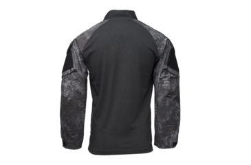 Image of Kryptek Tactical Long Sleeve Rugby - Mens, Black/Typhon, Small, 19TACRLSBKT3
