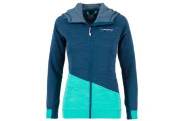 Image of La Sportiva Aim Hoody - Women's, Opal/Aqua, Large, I87-618615-L
