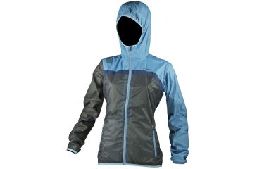 Image of Breeze Jacket - Womens -Mid Grey/Malibu Blue-Large