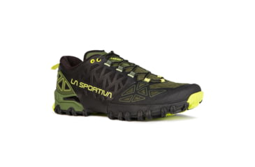 Image of La Sportiva Bushido II Running Shoes - Mens, Olive/Neon, 45.5, 36S-719720-45.5