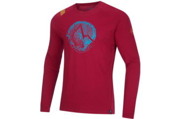 Image of La Sportiva Cross Section Long Sleeve - Mens, Sangria, Extra Small, N77-320320-XS