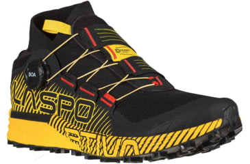 Image of La Sportiva Cyklon Trailrunning Shoes - Mens, Black/Yellow, 45.5, 46W-999100-45.5