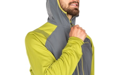Image of La Sportiva Defender Jacket - Mens, Steel/Kiwi, Medium, L24-908713-M