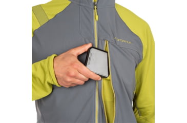 Image of La Sportiva Defender Jacket - Mens, Steel/Kiwi, Medium, L24-908713-M